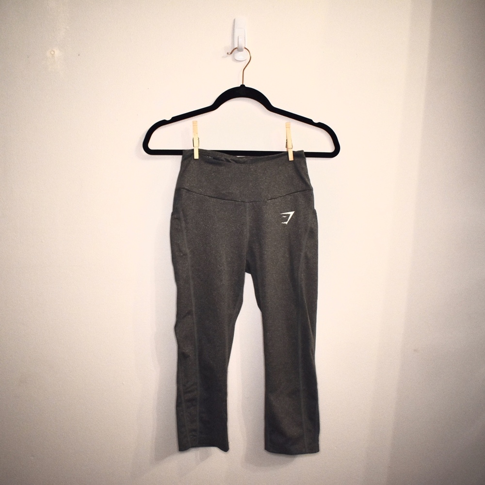 Gray Gymshark Dry Sculpture Cropped Leggings